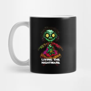 Creepy Scary Doll Living The Nightmare October 31st Horror Mug